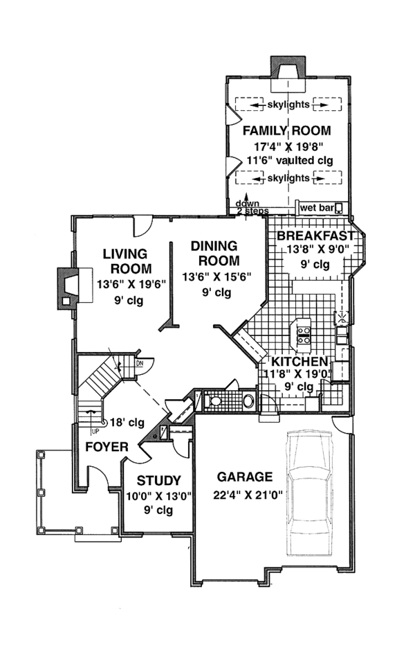 Dream House Plan - Country Floor Plan - Main Floor Plan #953-118