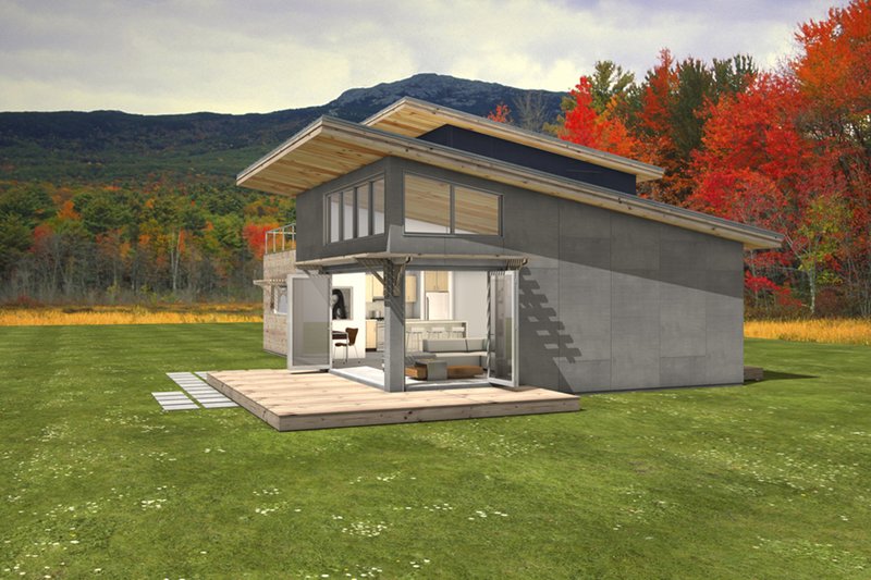 House Blueprint - Exterior - Other Elevation for Modern House Plan #497-31 - 3 bed, 2 bath