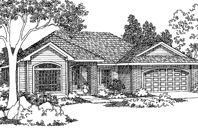 House Blueprint - Traditional Exterior - Front Elevation Plan #997-16