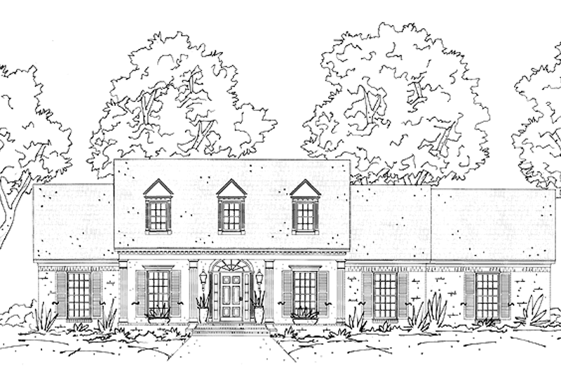 Home Plan - Classical Exterior - Front Elevation Plan #36-508