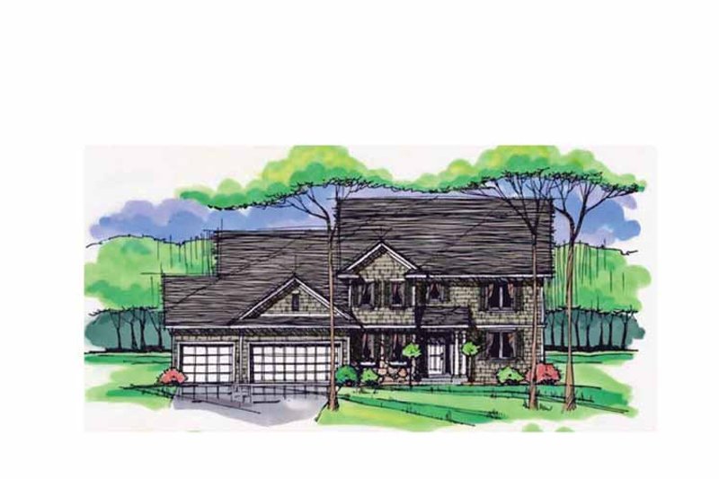 Home Plan - Exterior - Front Elevation 3 for Colonial House Plan #51-1017 - 4 bed, 2.5 bath