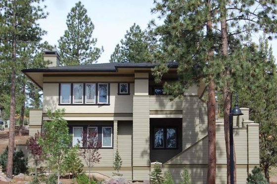 Exterior - Front Elevation 3 for Prairie House Plan #895-78 - 4 bed, 3 bath