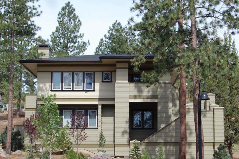 Architectural House Design - Exterior - Front Elevation 3 for Prairie House Plan #895-78 - 4 bed, 3 bath