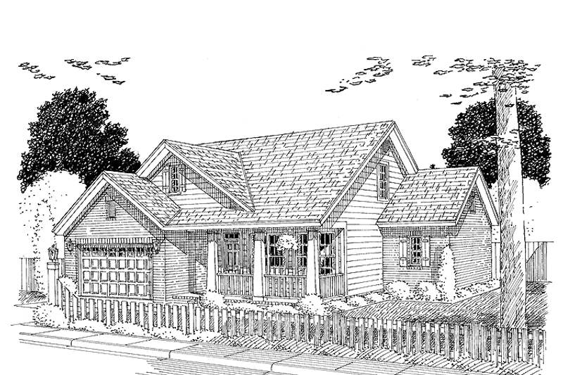 Home Plan - Exterior - Front Elevation 3 for Traditional House Plan #513-2146 - 4 bed, 3 bath