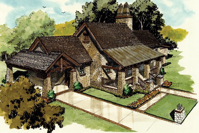 Home Plan - Craftsman Exterior - Front Elevation Plan #942-19
