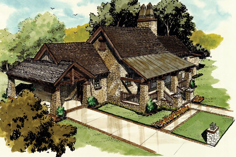 Dream House Plan - Craftsman Exterior - Front Elevation Plan #942-19