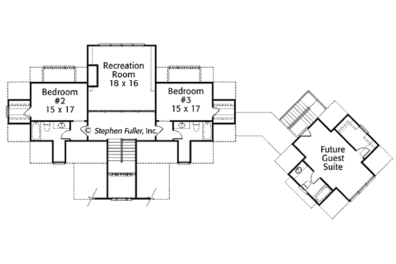Home Plan - Floor Plan - Upper Floor for Country House Plan #429-381 - 3 bed, 3.5 bath