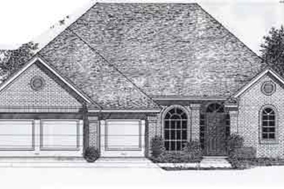 Exterior - Front Elevation 3 for Colonial House Plan #310-775 - 4 bed, 2.5 bath