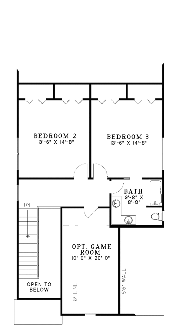 House Plan Design - Craftsman Floor Plan - Upper Floor Plan #17-3244