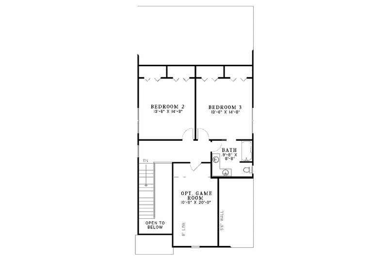 Architectural House Design - Floor Plan - Upper Floor for Craftsman House Plan #17-3244 - 3 bed, 2.5 bath