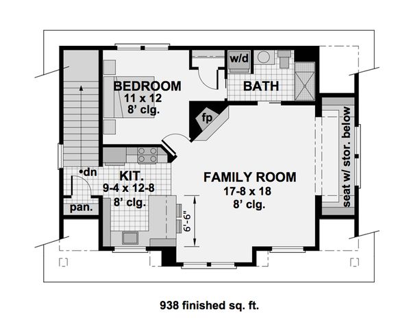Architectural House Design - Craftsman Floor Plan - Upper Floor Plan #51-582