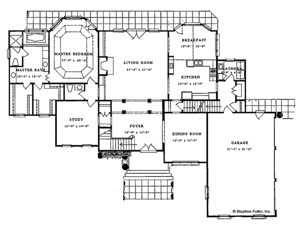 Dream House Plan - Traditional Floor Plan - Main Floor Plan #429-112