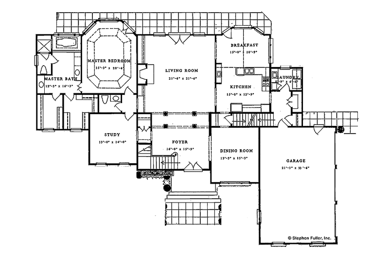 Home Plan - Floor Plan - Main Floor for Traditional House Plan #429-112 - 4 bed, 3.5 bath