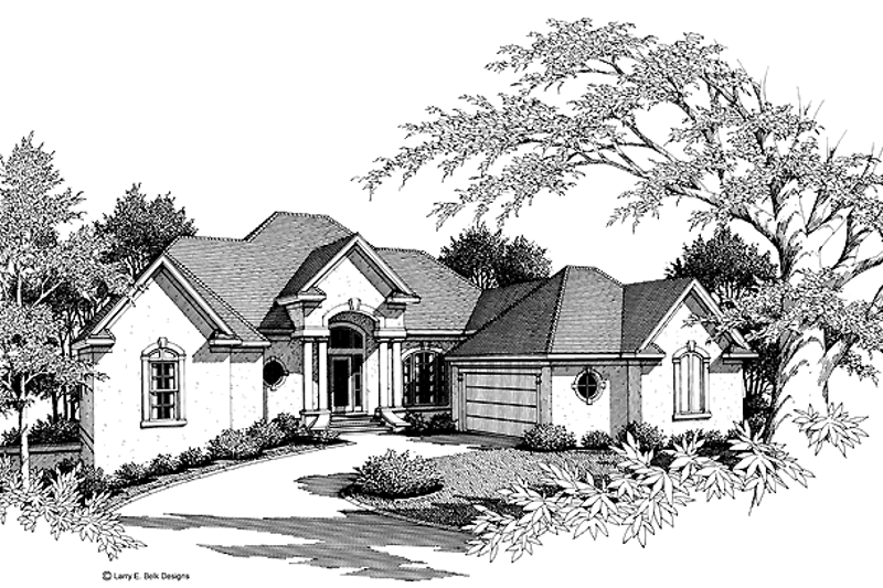 Home Plan - Adobe / Southwestern Exterior - Front Elevation Plan #952-145