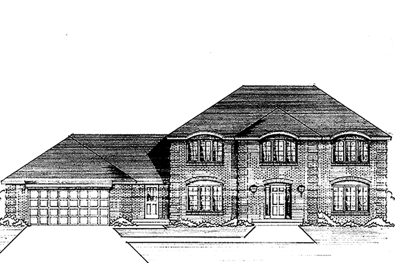 Architectural House Design - Exterior - Front Elevation 3 for European House Plan #51-910 - 4 bed, 2.5 bath