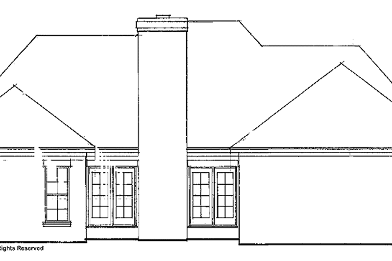 Dream House Plan - Exterior - Rear Elevation for European House Plan #952-277 - 3 bed, 2 bath