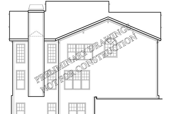 Exterior - Rear Elevation for Craftsman House Plan #927-165 - 5 bed, 3 bath