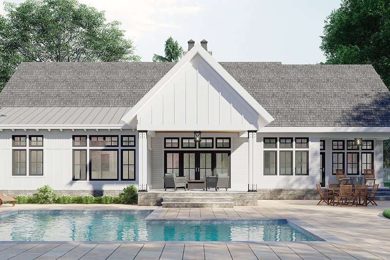 Dream House Plan - Exterior - Rear Elevation for Farmhouse House Plan #51-1170 - 3 bed, 2.5 bath