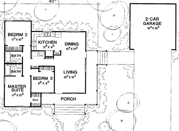 Country Floor Plan - Main Floor Plan #472-283