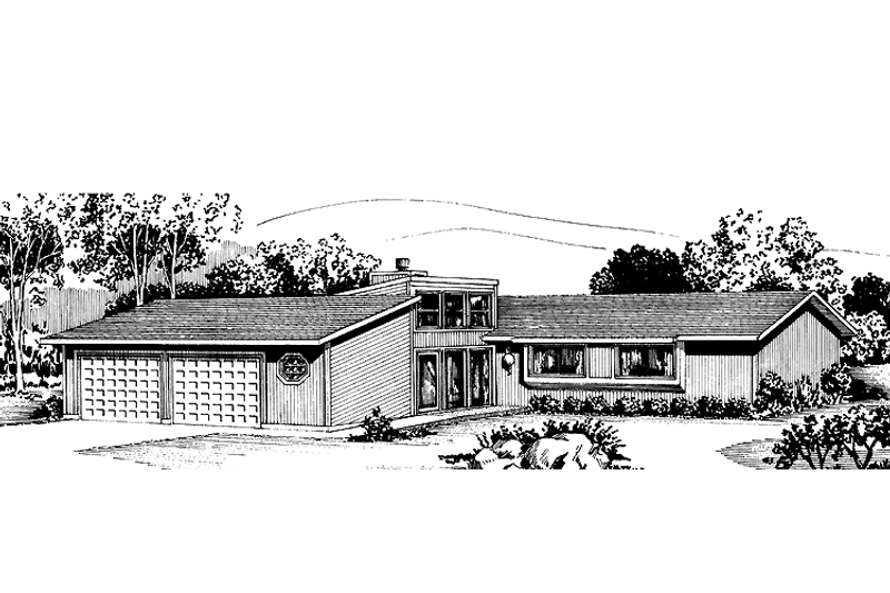 Dream House Plan - Exterior - Front Elevation 3 for Contemporary House Plan #320-782 - 3 bed, 2 bath
