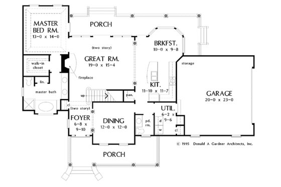 Floor Plan - Main Floor for Country House Plan #929-381 - 3 bed, 2.5 bath