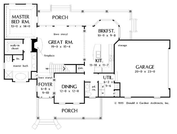 Architectural House Design - Country Floor Plan - Main Floor Plan #929-381