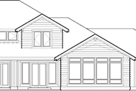 Exterior - Rear Elevation for Country House Plan #48-855 - 5 bed, 6.5 bath