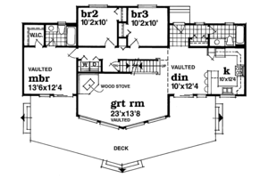 Floor Plan - Main Floor House Plan #47-942 - 3 bed, 2 bath