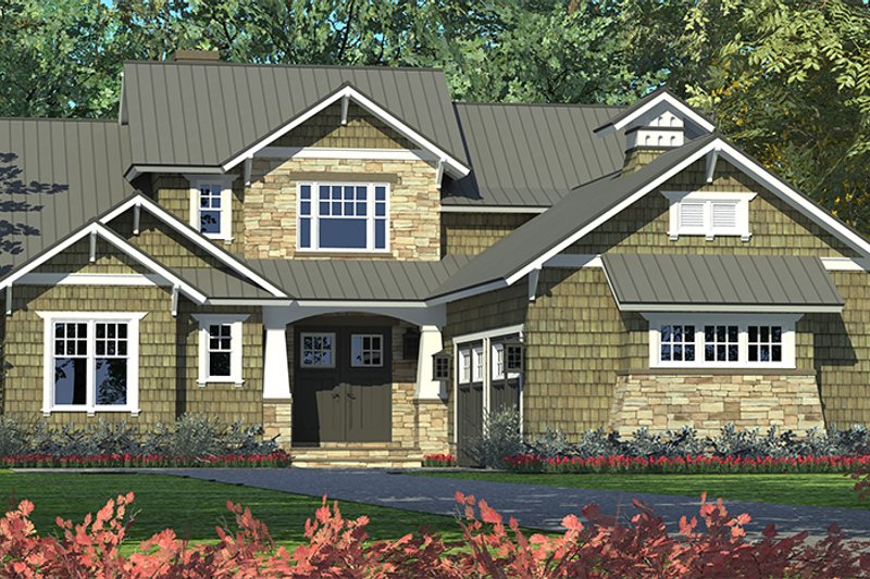Home Plan - Exterior - Front Elevation 4 for Craftsman House Plan #453-625 - 3 bed, 3.5 bath