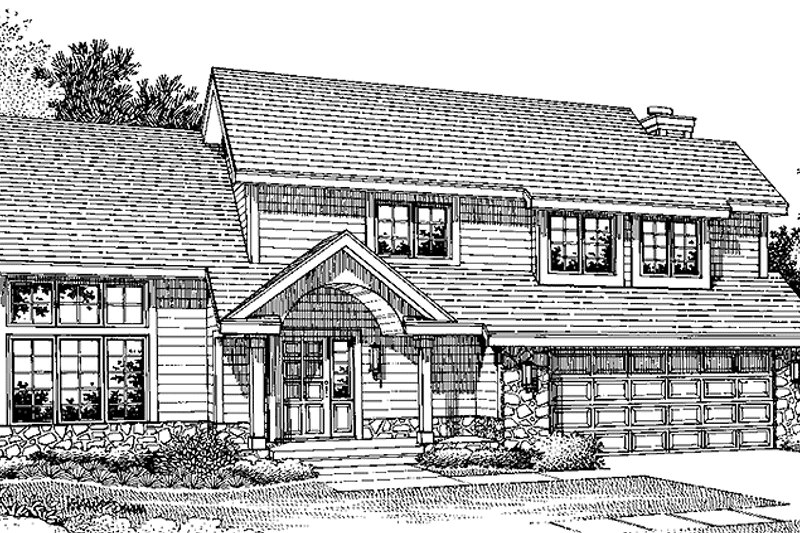 Dream House Plan - Exterior - Front Elevation 3 for Contemporary House Plan #320-761 - 3 bed, 2.5 bath