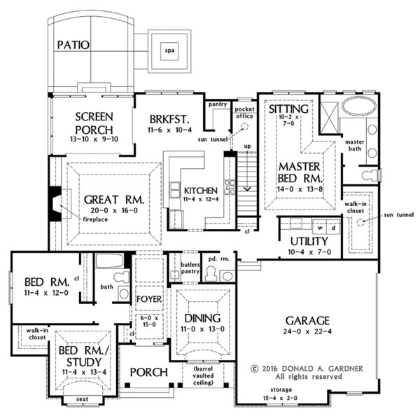 Architectural House Design - European Floor Plan - Main Floor Plan #929-1010