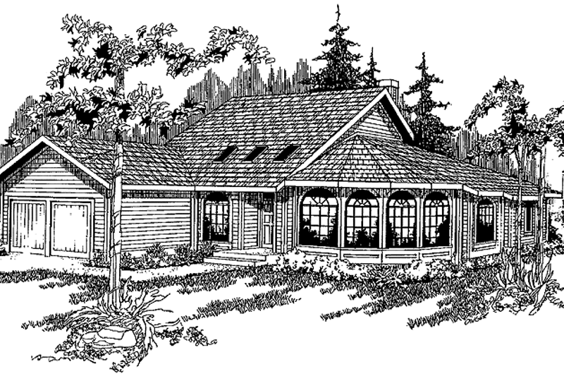 House Blueprint - Contemporary Exterior - Front Elevation Plan #60-827