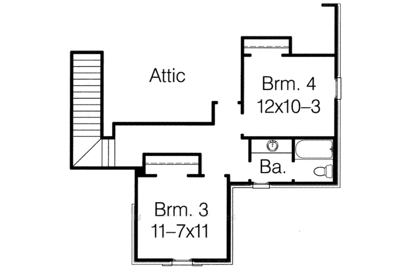 Dream House Plan - Floor Plan - Upper Floor for European House Plan #15-280 - 4 bed, 3 bath
