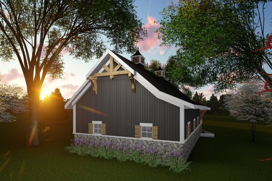 Exterior - Rear Elevation for Country House Plan #70-1407, 0 bath