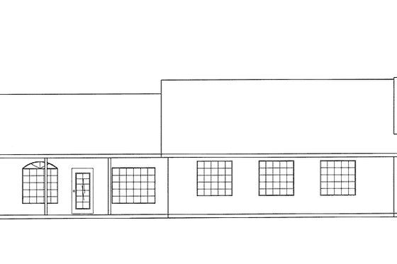 Exterior - Rear Elevation for Ranch House Plan #437-67 - 3 bed, 2 bath
