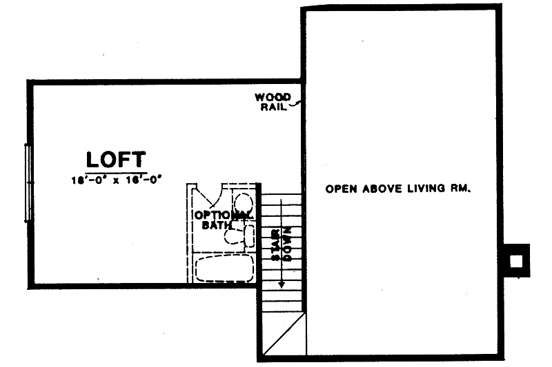Dream House Plan - Floor Plan - Other Floor for Country House Plan #40-441 - 2 bed, 2 bath