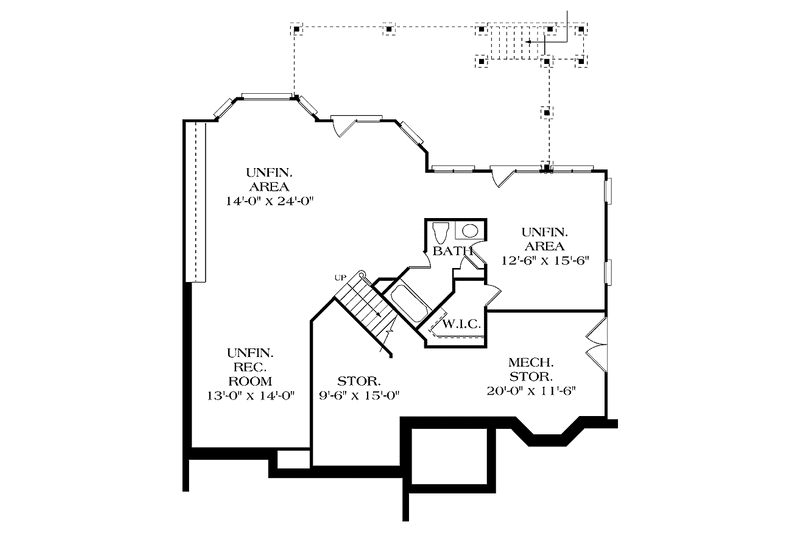 Home Plan - Floor Plan - Lower Floor for Traditional House Plan #453-261 - 4 bed, 3.5 bath