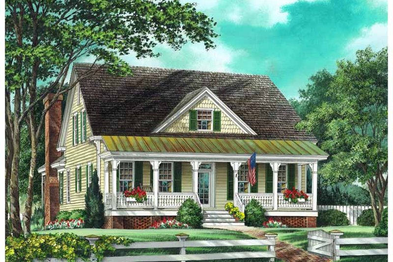 Architectural House Design - Country Exterior - Front Elevation Plan #137-336