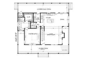 Floor Plan - Main Floor for Country House Plan #932-13 - 3 bed, 3.5 bath