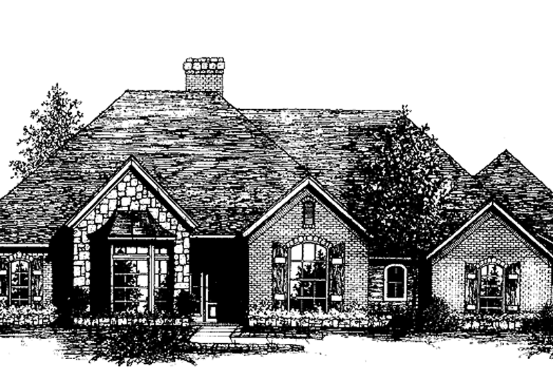 Home Plan - European Exterior - Front Elevation Plan #310-1177