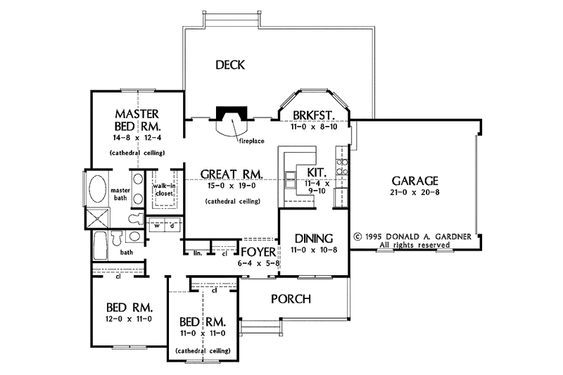 Home Plan - Floor Plan - Main Floor for Country House Plan #929-459 - 3 bed, 2 bath