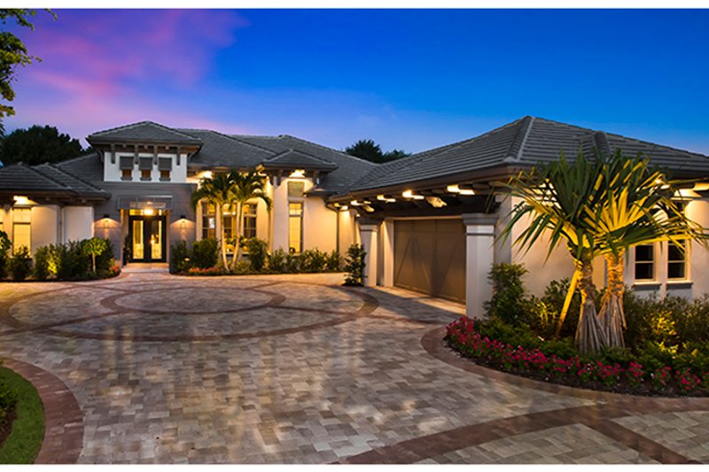 Architectural House Design - Exterior - Front Elevation 3 for Mediterranean House Plan #1017-160 - 4 bed, 4 bath