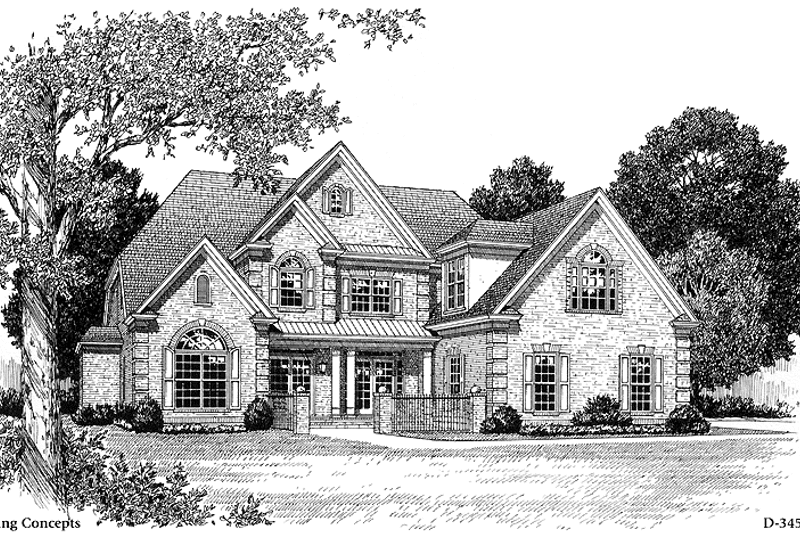 Architectural House Design - Exterior - Front Elevation 3 for Traditional House Plan #453-308 - 4 bed, 3.5 bath