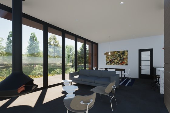 Interior - Dining Room for Modern House Plan #933-5 - 2 bed, 2 bath