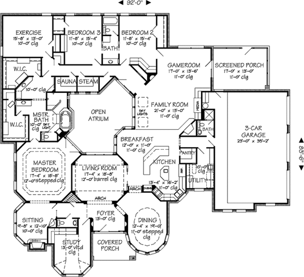 House Design - European Floor Plan - Main Floor Plan #968-38