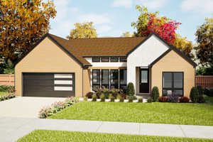 Contemporary Exterior - Front Elevation Plan #48-1203