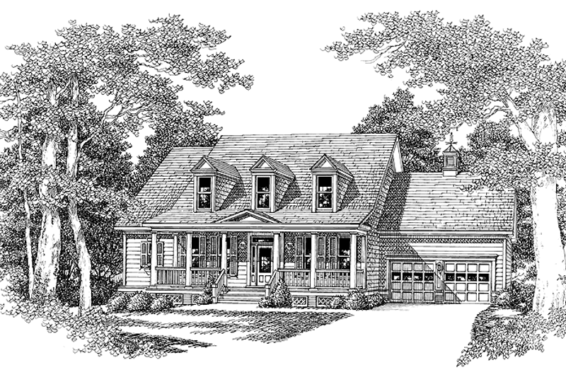 Home Plan - Exterior - Front Elevation 3 for Country House Plan #927-570 - 4 bed, 3 bath