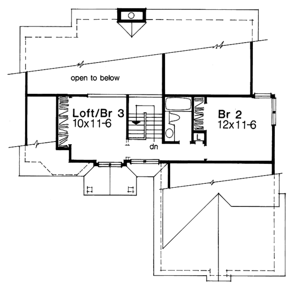 Home Plan - Traditional Floor Plan - Upper Floor Plan #320-1506