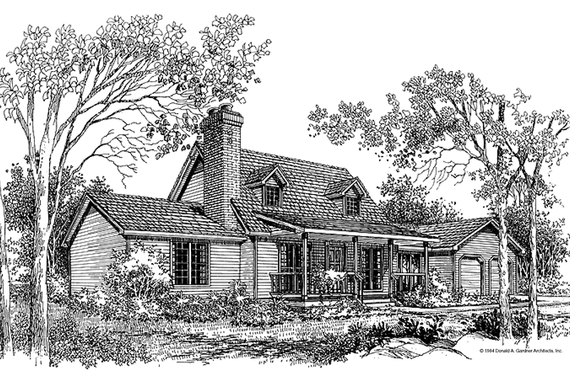 Architectural House Design - Country Exterior - Front Elevation Plan #929-64