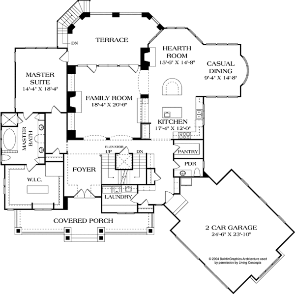 Dream House Plan - Country Floor Plan - Main Floor Plan #453-575